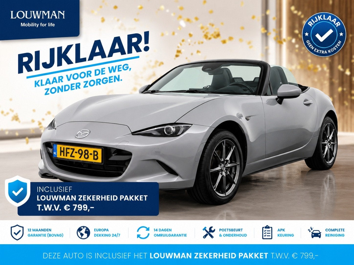 Mazda MX-5 1.5 SkyActiv-G 132 Exclusive-Line | RIJKLAAR INCL