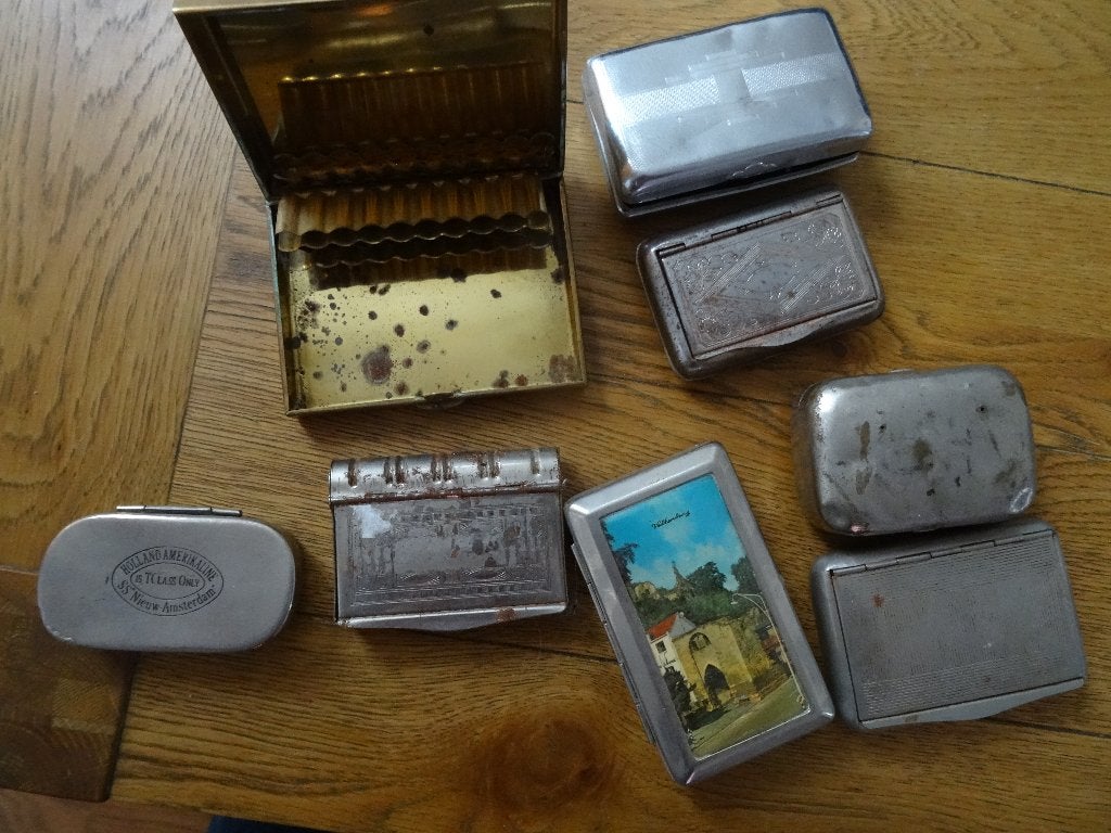 verzameling Tabaksdozen ,aanstekers en lucifers, Verzamelen, Verzenden, Gebruikt, Tabaksdoos of Verpakking