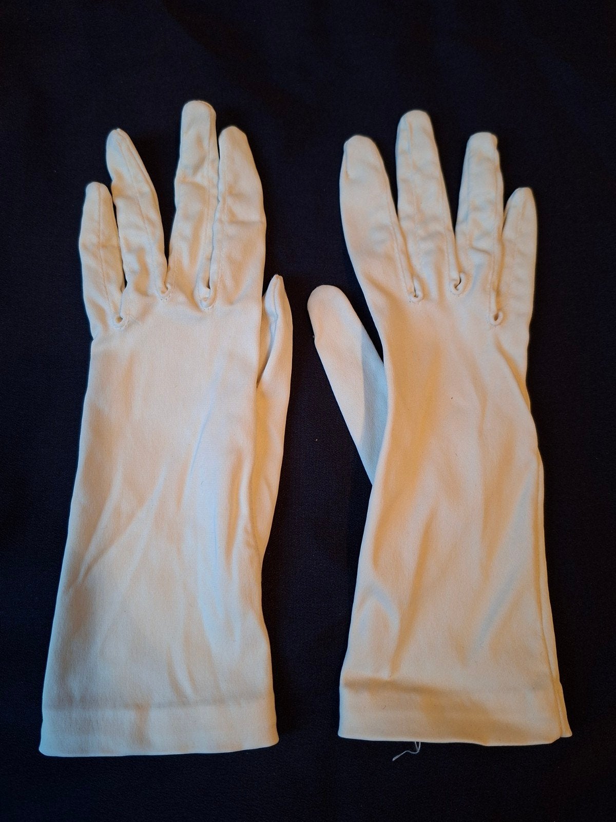 Antieke satijn-achtige witte handschoenen, Antiek en Kunst, Ophalen of Verzenden