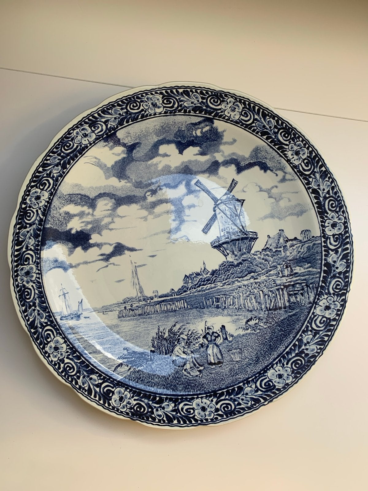 2x Delfts Blauw Sierborden - 40cm, Ophalen