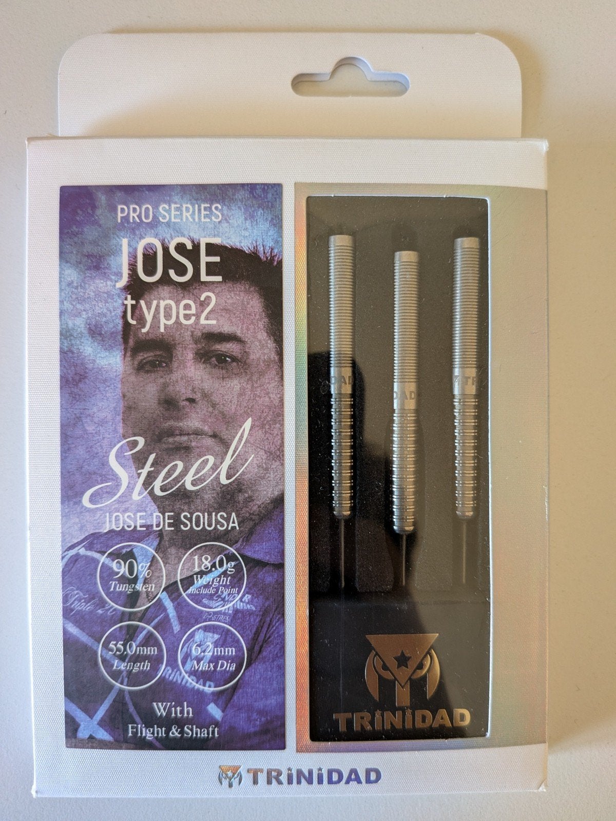 Trinidad Jose de Sousa Type-2 Steel Darts 90% 18g, Ophalen of Verzenden, Zo goed als nieuw, Pijlen
