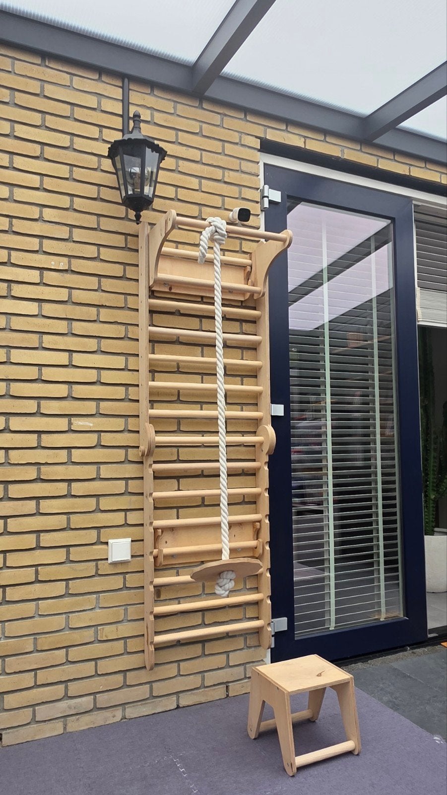 Klimrek met schommel, touw en tekentafel, Ophalen, Gebruikt, Schommel, Aanbouwonderdeel
