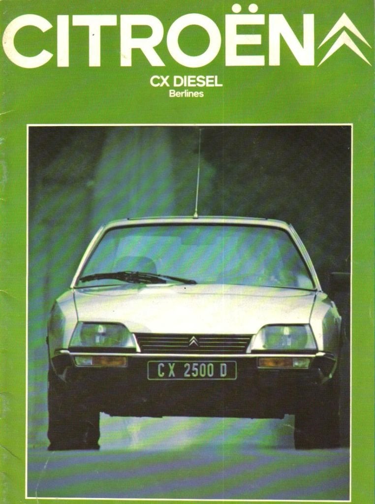 Folder Citroen CX 2400 en 2500 Diesel 1980, Ophalen of Verzenden, Gelezen, Citroën