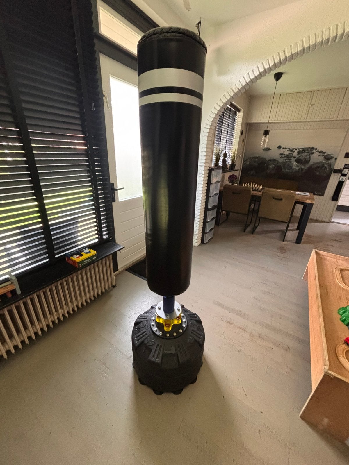 Professionele boks/kickboks Zuil 1.80 meter, Ophalen, Zo goed als nieuw, Bokszak