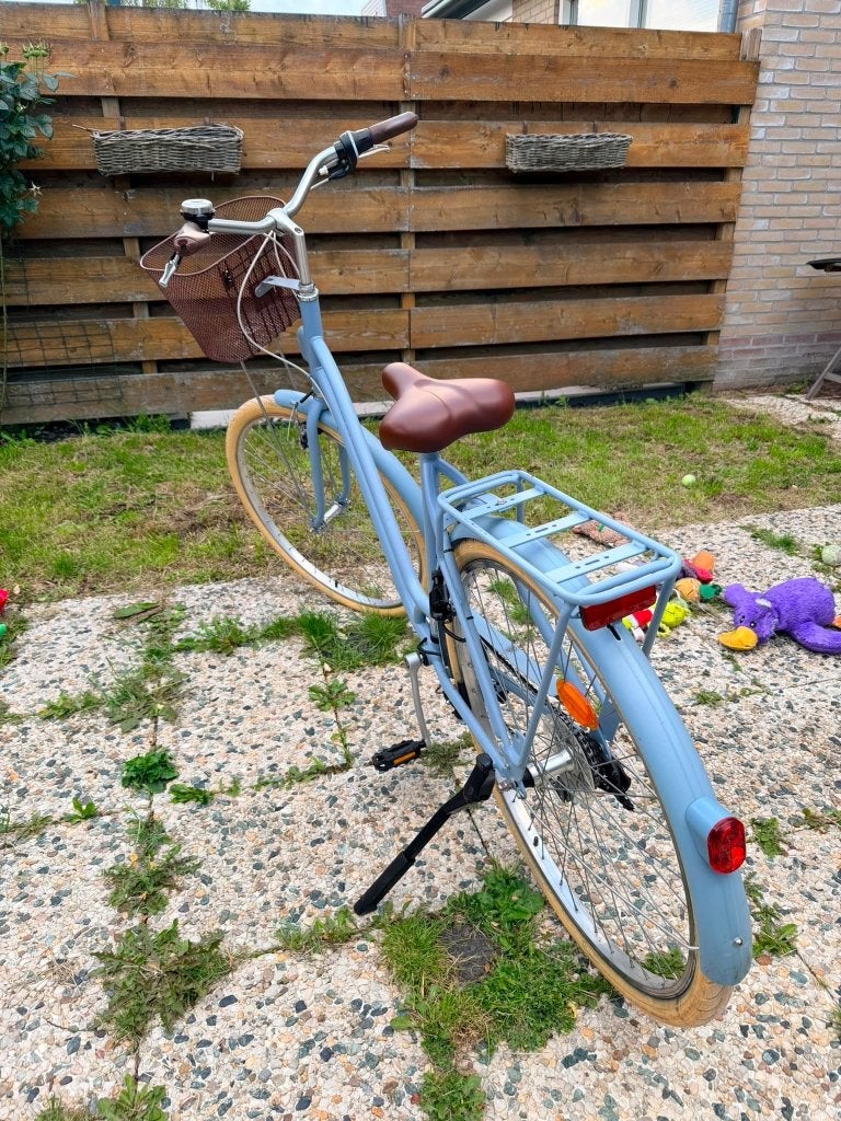 ELOPS Stadsfiets 520 laag frame blauw, Fietsen en Brommers, Fietsen | Dames | Damesfietsen, Gebruikt, Versnellingen, Minder dan 47 cm