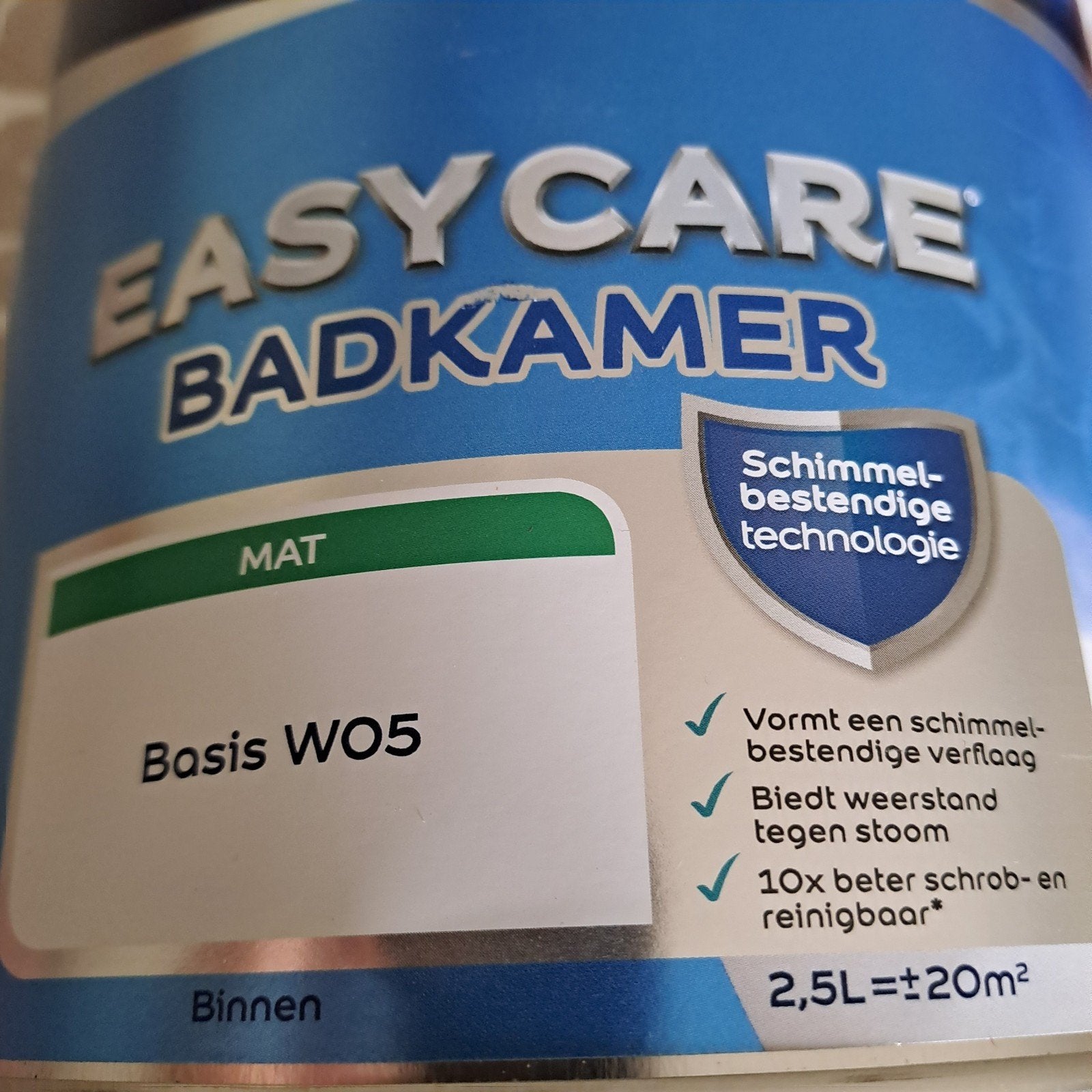 Badkamerverf, Ral 9010, Schimmelbestendig, Ophalen, Wit, Nieuw, Verf