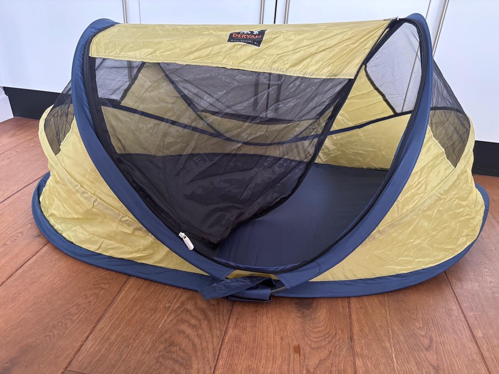 Deryan Peuter Luxe Reisbedje met zelfopblaasbaar matras, Ophalen of Verzenden, Zo goed als nieuw