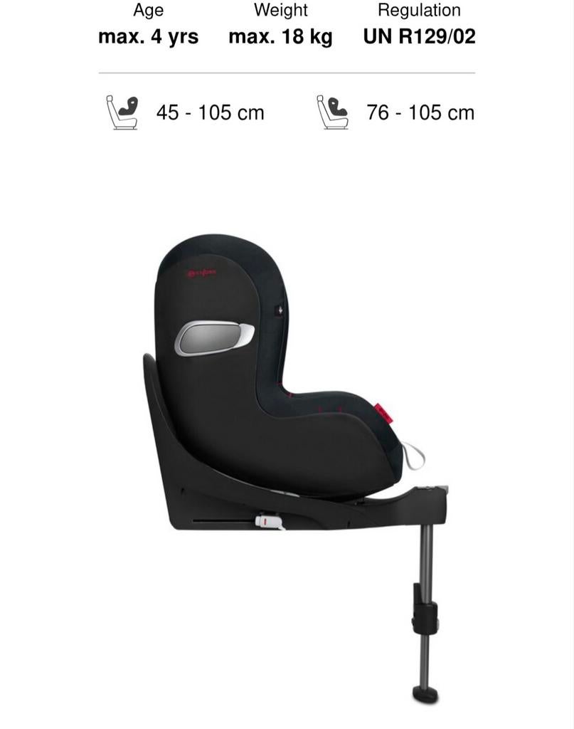 Stoere Cybex Ferrari cloud I size zonder base, Zijbescherming, Zo goed als nieuw, Isofix, 0 t/m 13 kg