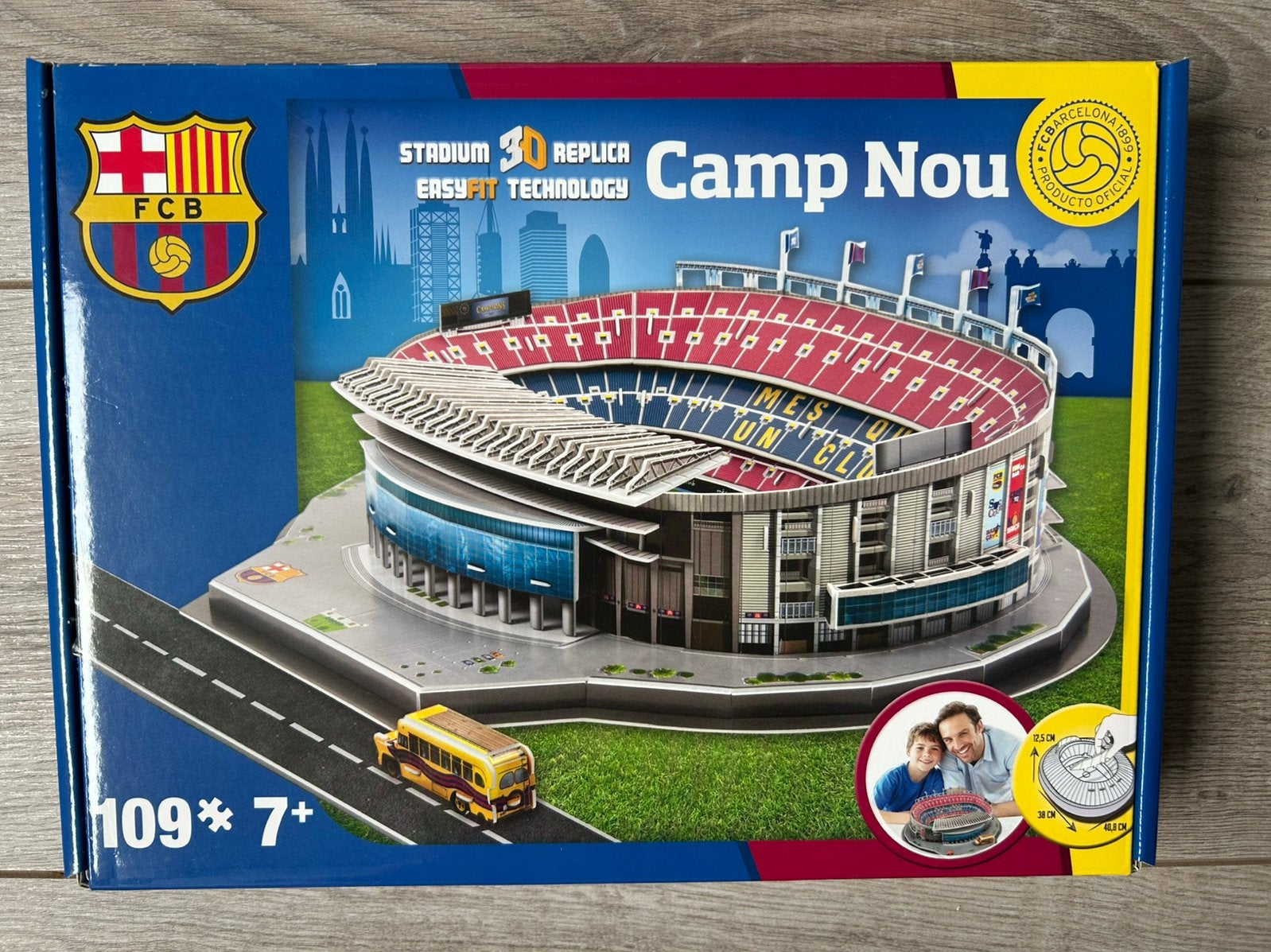 3D puzzel Camp Nou FC Barcelona, Ophalen of Verzenden, Zo goed als nieuw, 1:50 tot 1:144