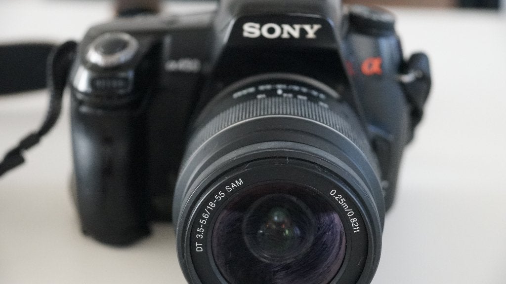 sony a450 leuke camera waar je lensen kunnen wisselen, 14 megapixels, Canon, Accu, Refurbished