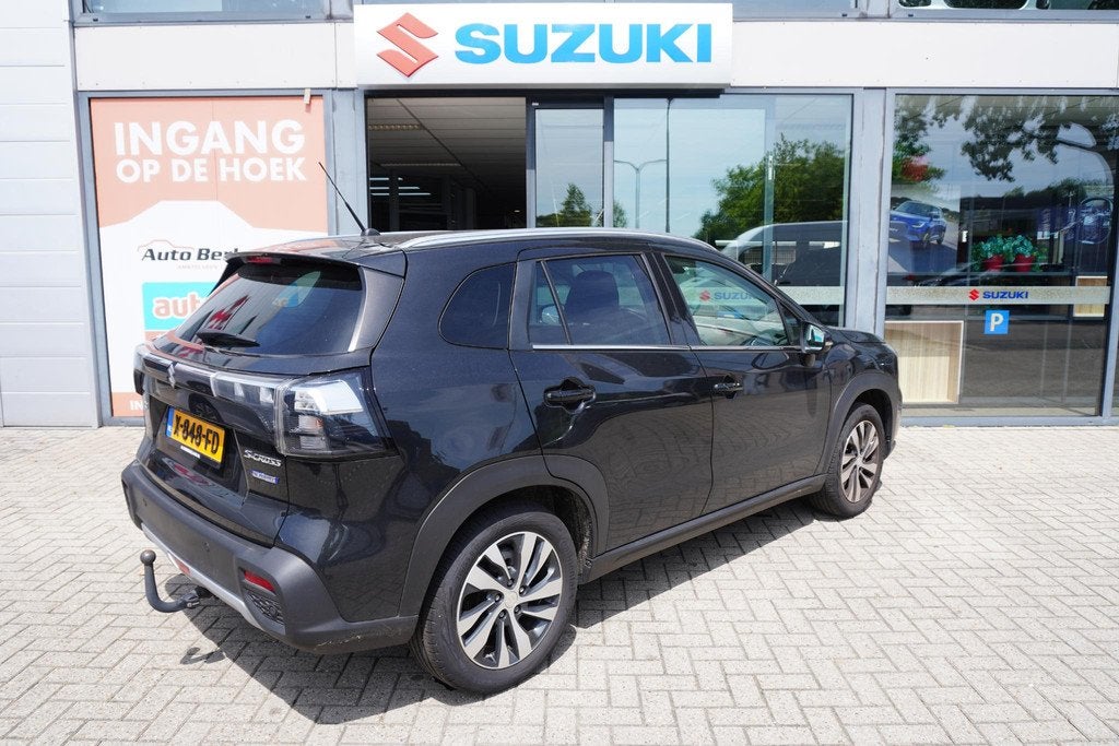 Suzuki S-Cross 1.4 Boosterjet Style Smart Hybrid | Trekhaak, Auto's, Suzuki, Voorwielaandrijving, Gebruikt, 4 cilinders, Zwart