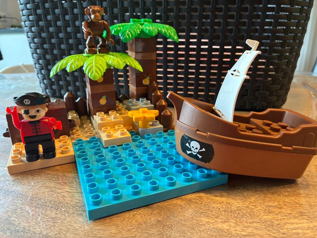 Piratenset blokken - past op Duplo, Kinderen en Baby's, Speelgoed | Duplo en Lego, Zo goed als nieuw, Compleet, Duplo, Complete set