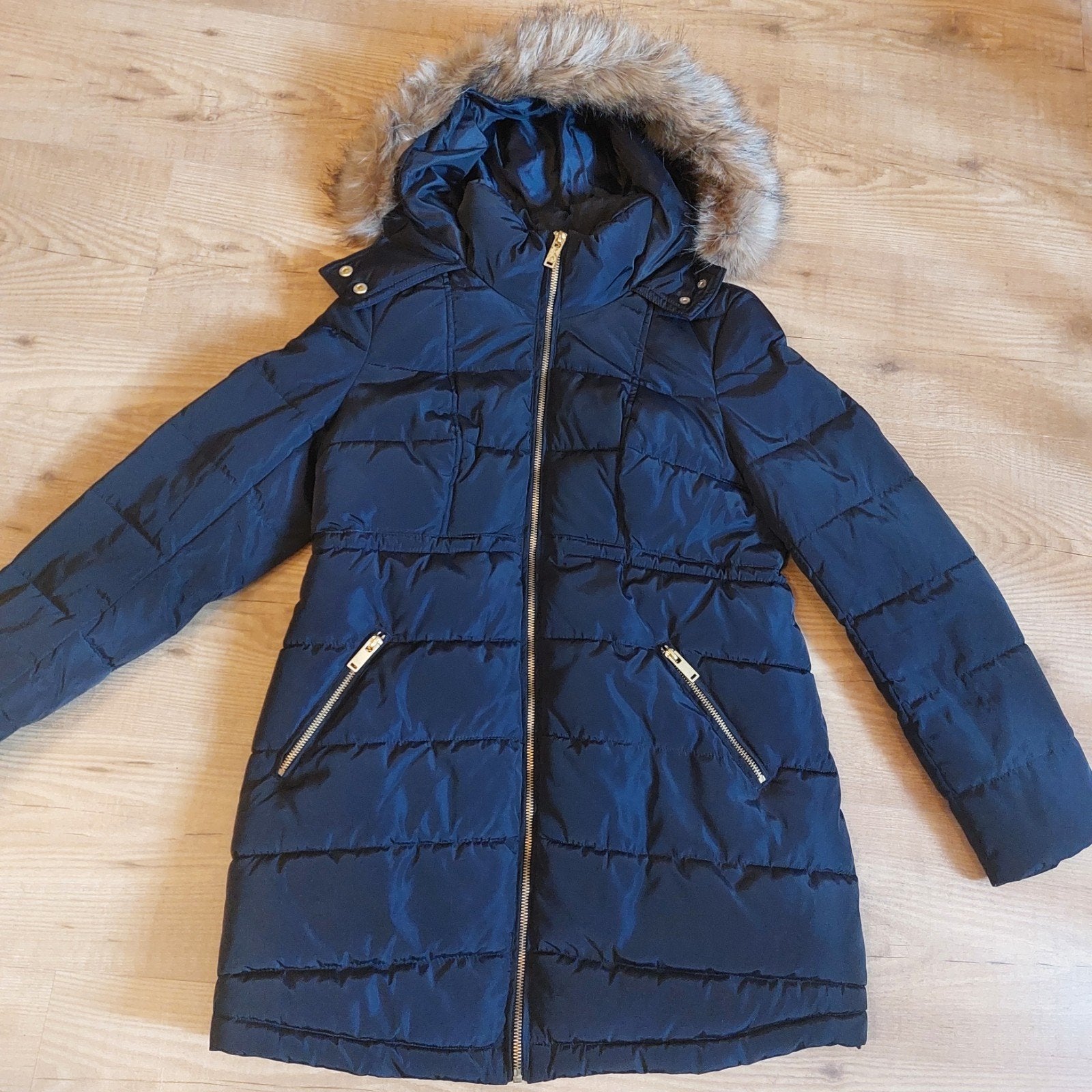 Zwangerschaps winterjas maat XS H&M  (zo goed als nieuw), Ophalen of Verzenden, Zo goed als nieuw, Maat 34 (XS) of kleiner, Blauw