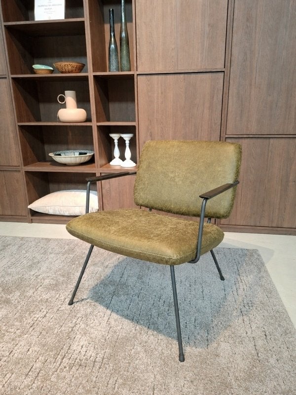 Bossa Nova bijzetfauteuil Het Anker L60 Olive nu €219,-, Ophalen, Nieuw, 75 tot 100 cm, Stof