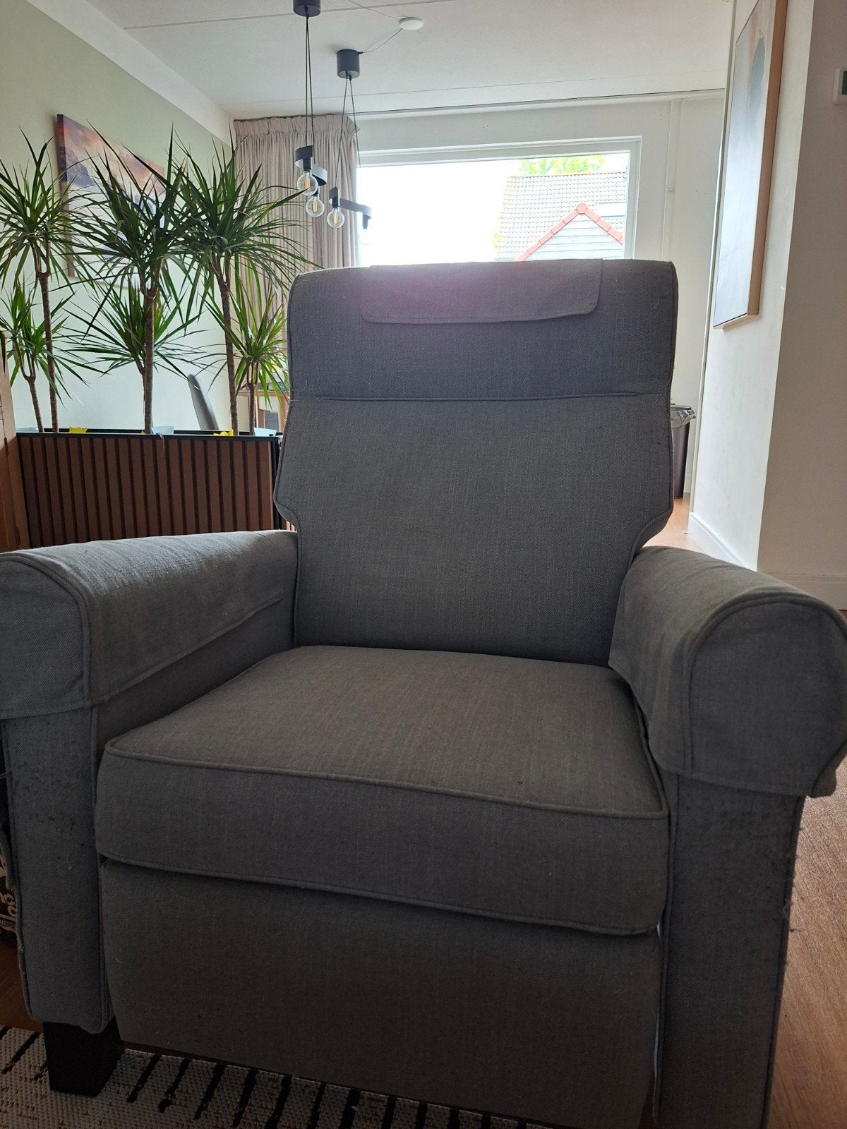 Ikea MUREN relaxfauteuil lichtgrijs, Ophalen, Gebruikt, 75 tot 100 cm, 75 tot 100 cm