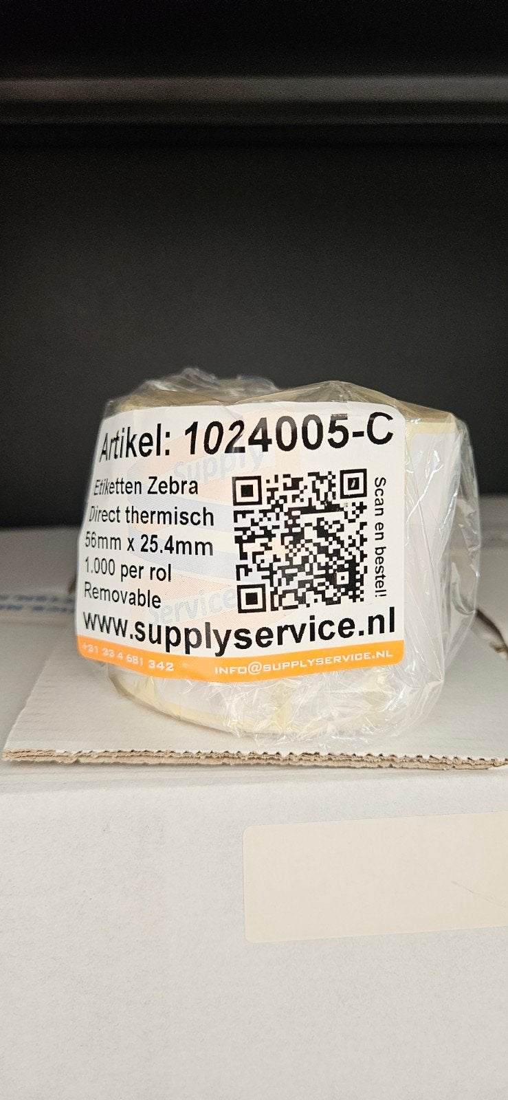 etikettenrollen 56x25mm 2 dozen van 24 rollen, Ophalen, Nieuw, Etiket, Zebra
