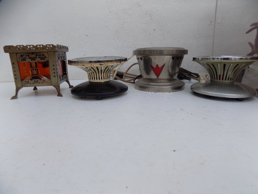 Theelicht brocante plantenstandaard bloempotten vintage, Ophalen of Verzenden, Gebruikt