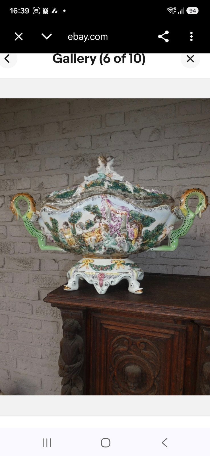 grote capodimonte jardiniere centerpiece italia, Antiek en Kunst, Ophalen