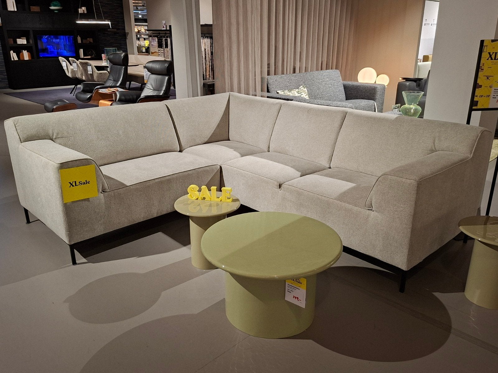 Showroommodel Montel hoekbank model fresh, Ophalen, Nieuw, Stof