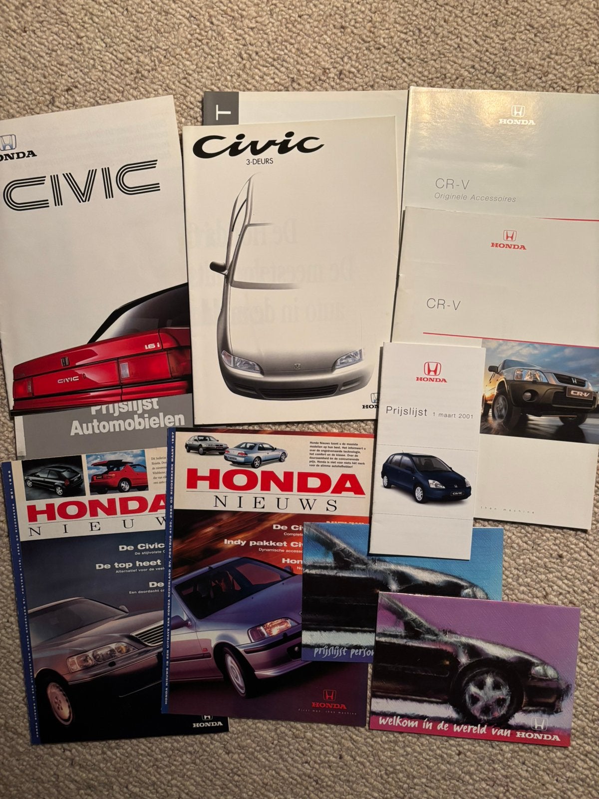 Brochures Honda Civic & CR-V, Ophalen of Verzenden, Gelezen, Honda