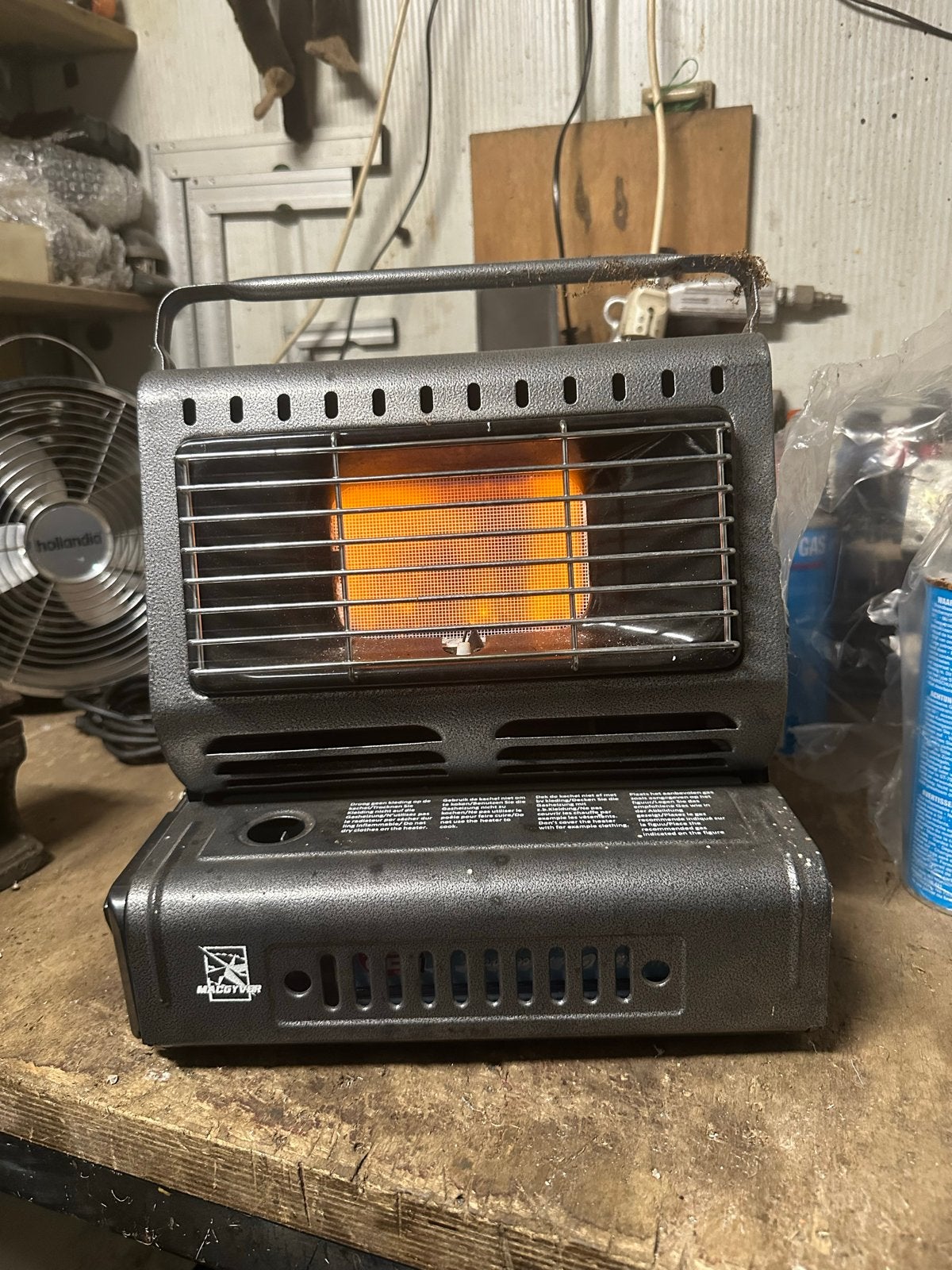 Draagbare gasverwarming / kachel voor buiten of garage, Ophalen, Gebruikt, Minder dan 30 cm, Kachel