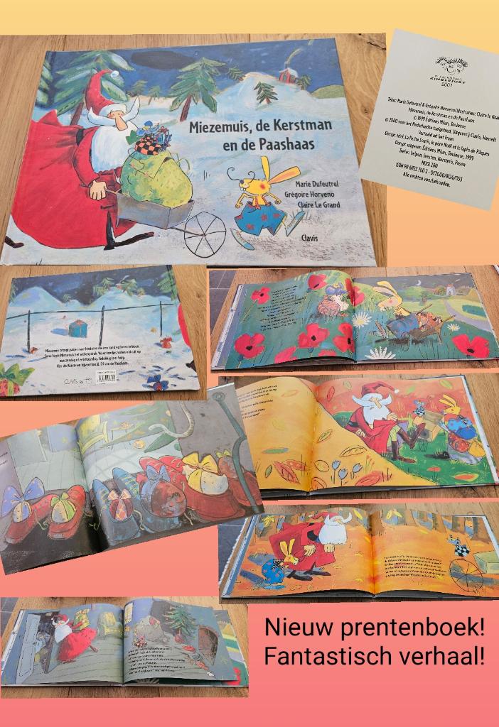 Miezemuis, de Kerstman & de Paashaas, prachtig prentenboek!, Boeken, Ophalen of Verzenden, Nieuw, M. Dufeutrel; G. Horveno, Sprookjes