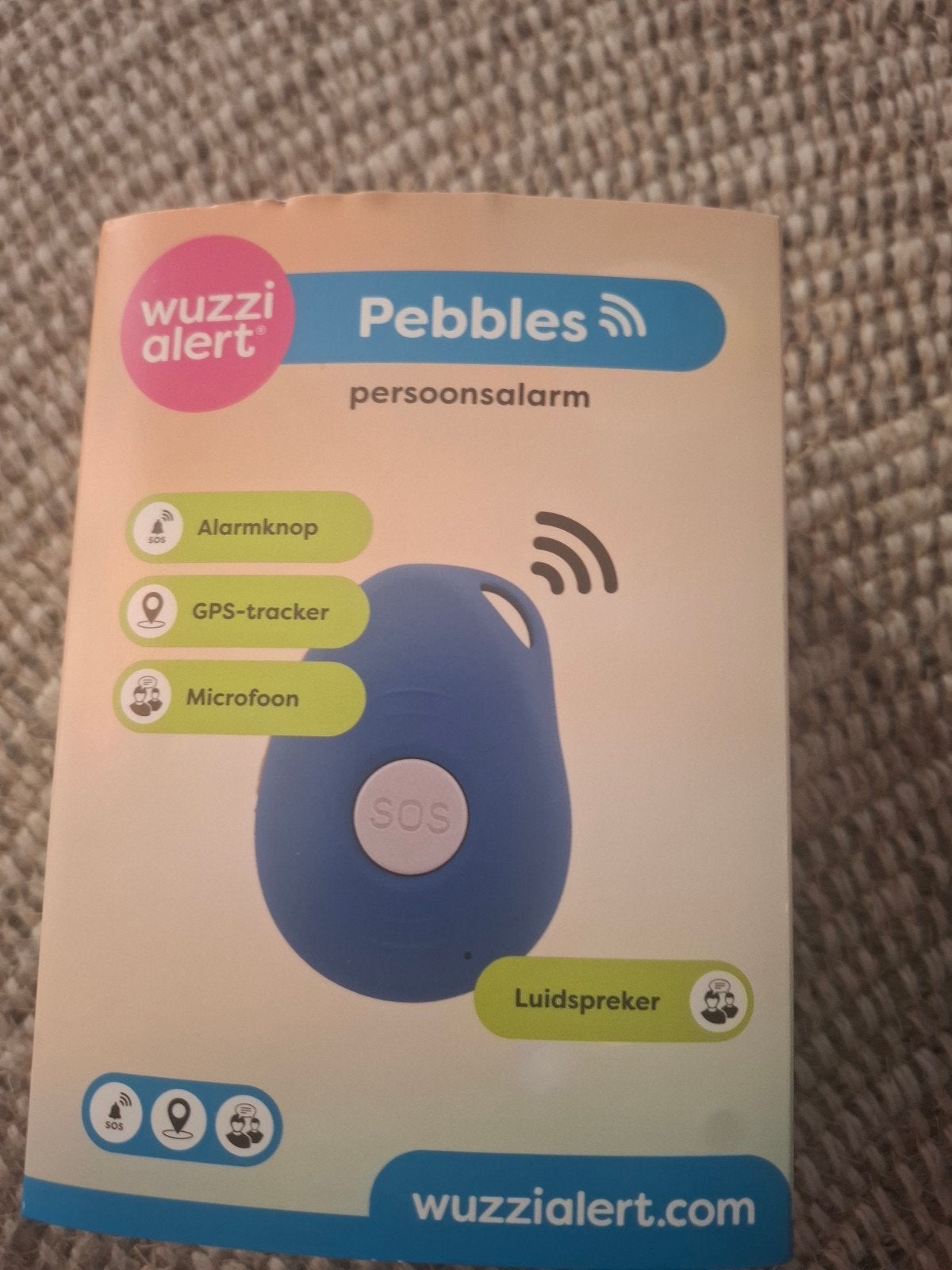 Wuzzi Alert Pebbles Persoonsalarm met GPS-tracker, Ophalen, Zo goed als nieuw