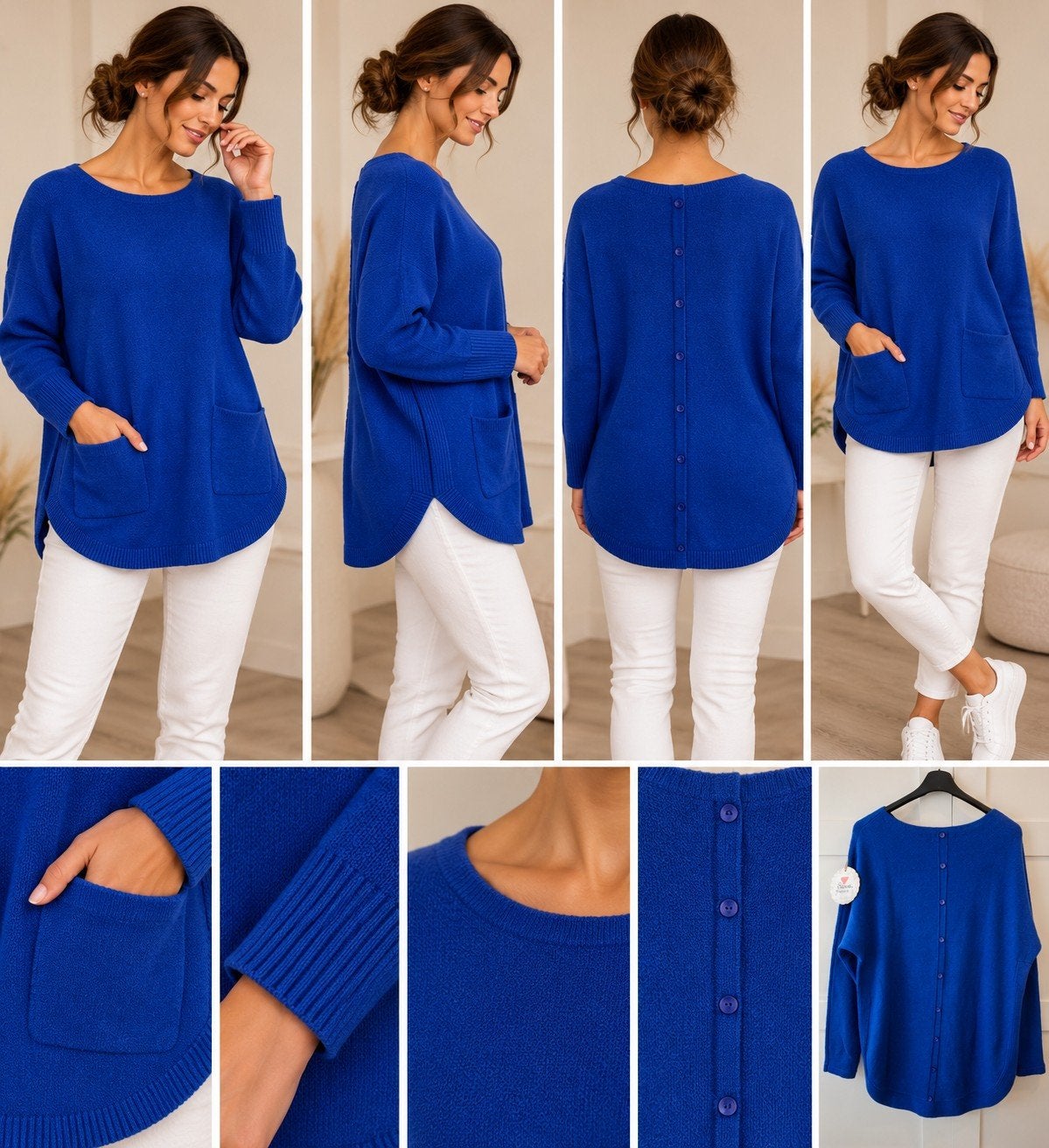 Nieuwe Mark Magnifico trui koningsblauw maat L, Blauw, Maat 42/44 (L), Nieuw, Ophalen of Verzenden