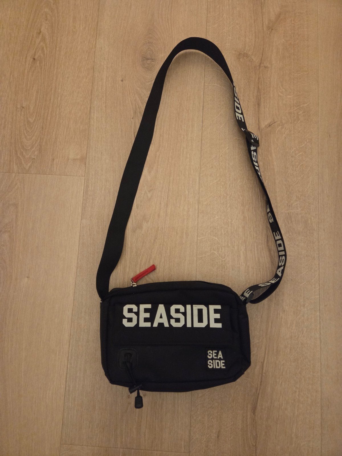 Zwarte Seaside schoudertas, Sieraden, Tassen en Uiterlijk, Ophalen of Verzenden, Zo goed als nieuw, Zwart, Overige merken