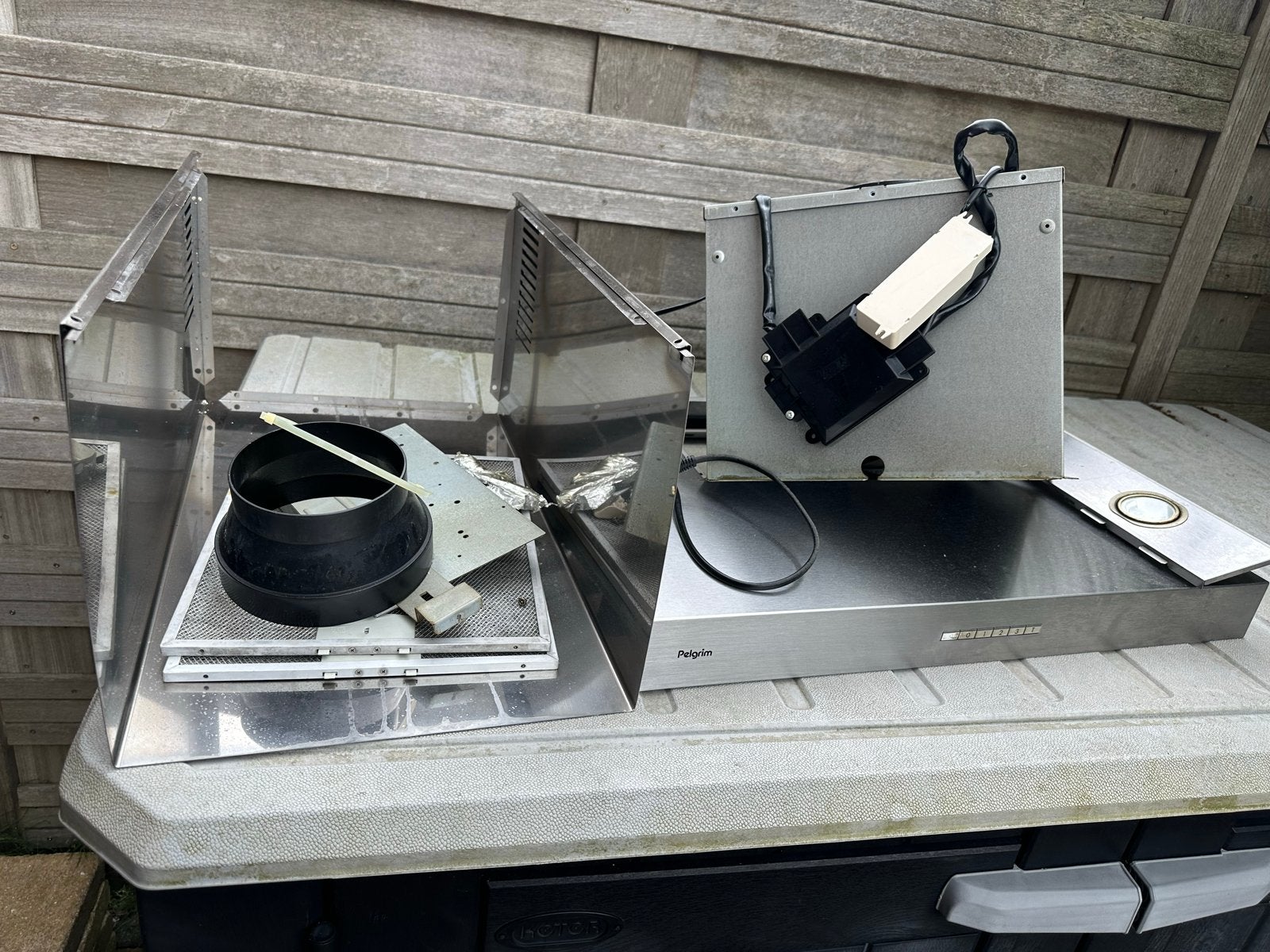Pelgrim afzuigkap 60 cm breed, Ophalen, Gebruikt, Wandschouwkap, Inbouw