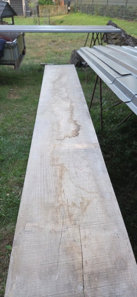 Schaaldelen/Balken/Tafelbladen/Planken 20 jaar wind-gedroogd, Doe-het-zelf en Verbouw, Hout en Planken, Ophalen, 25 tot 50 mm