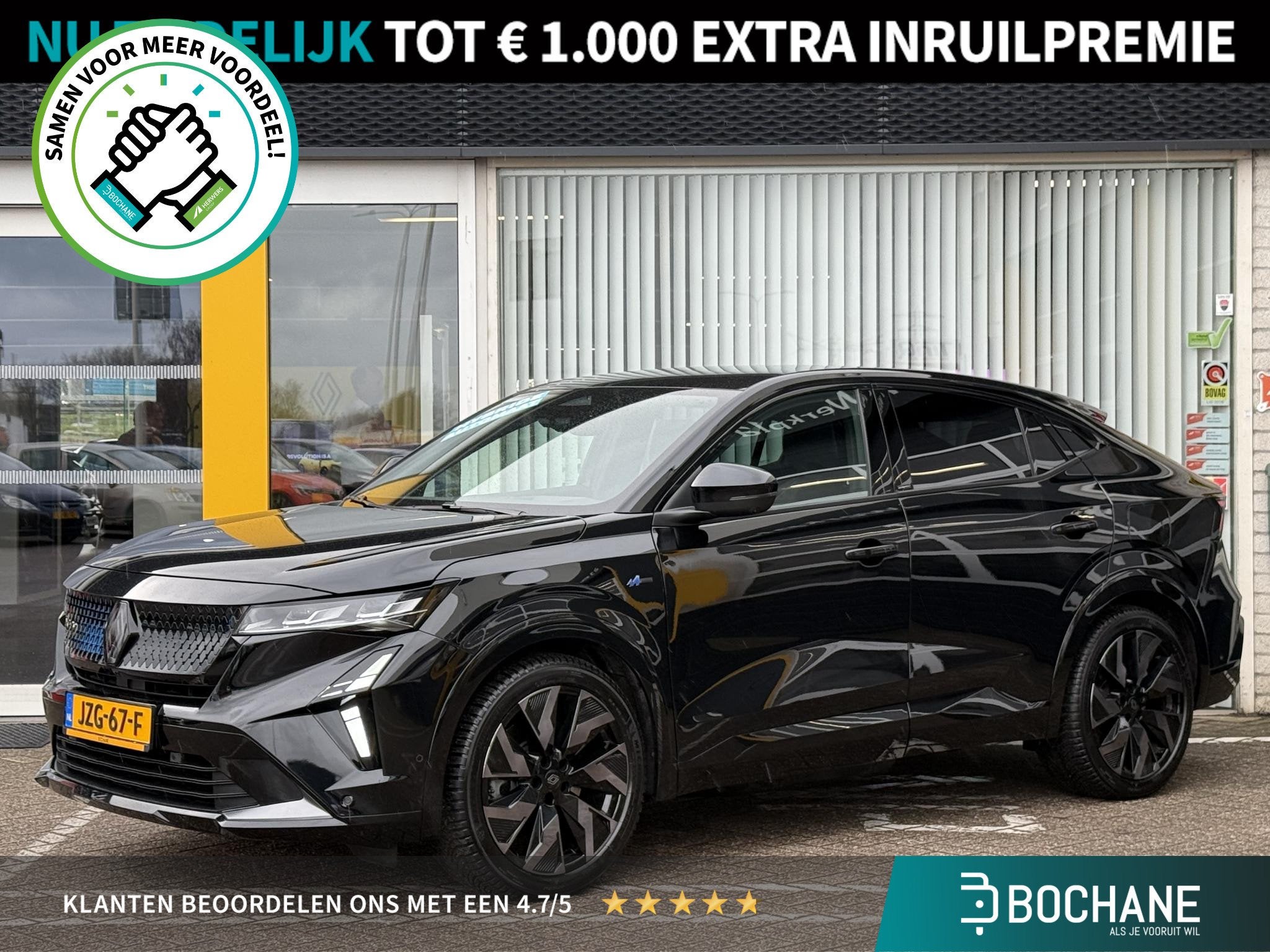 Renault Rafale 1.2 E-Tech 4x4 plug-in hybrid 300 Esprit Alpi, Auto's, Automaat, Gebruikt, 1199 cc, Zwart