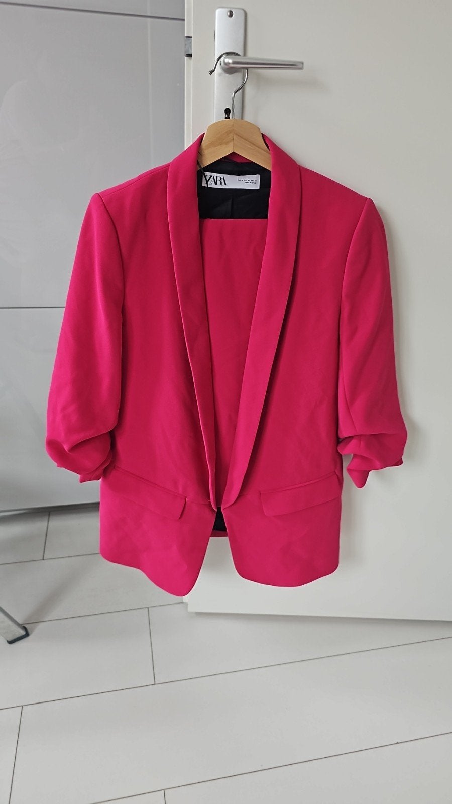 Zara Fuchsia Roze Blazer Maat M, Maat 38/40 (M), Zara, Ophalen of Verzenden, Zo goed als nieuw