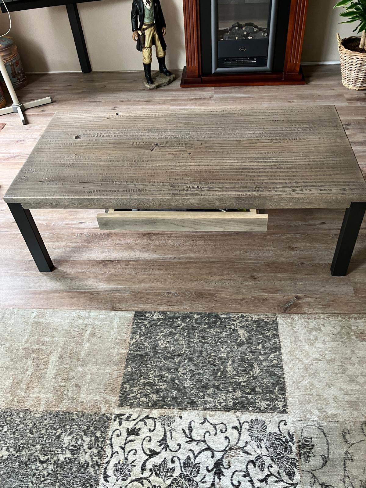 Salontafel met lade, Ophalen, 100 tot 150 cm, 50 tot 100 cm, Zo goed als nieuw