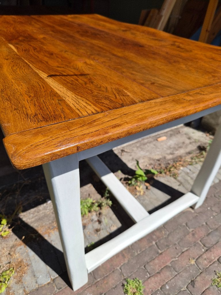prachtige houten eettafel 200x90 cm - opgeknapt, Huis en Inrichting, Tafels | Eettafels, Ophalen, 200 cm of meer, 50 tot 100 cm