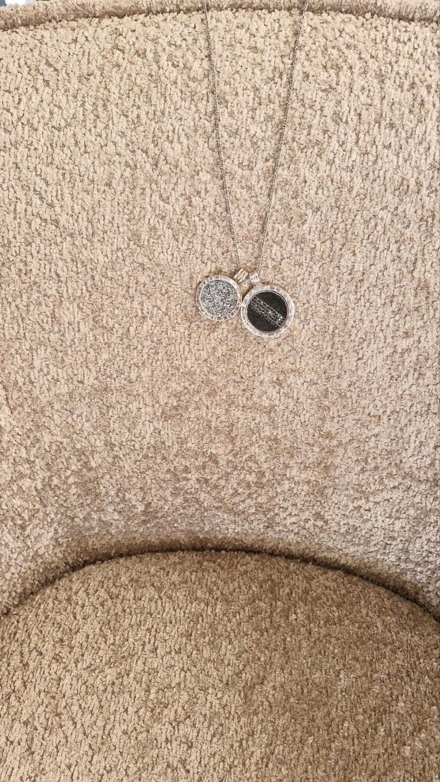 Mi Moneda ketting met wisselbare schijfjes, Ophalen, Met hanger, Gebruikt, Zilver