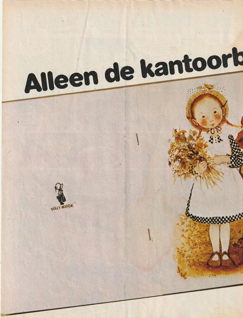 Retro reclame 1977 Gelro schriften Holly hobbie, Verzamelen, Retro, Verzenden, Overige typen