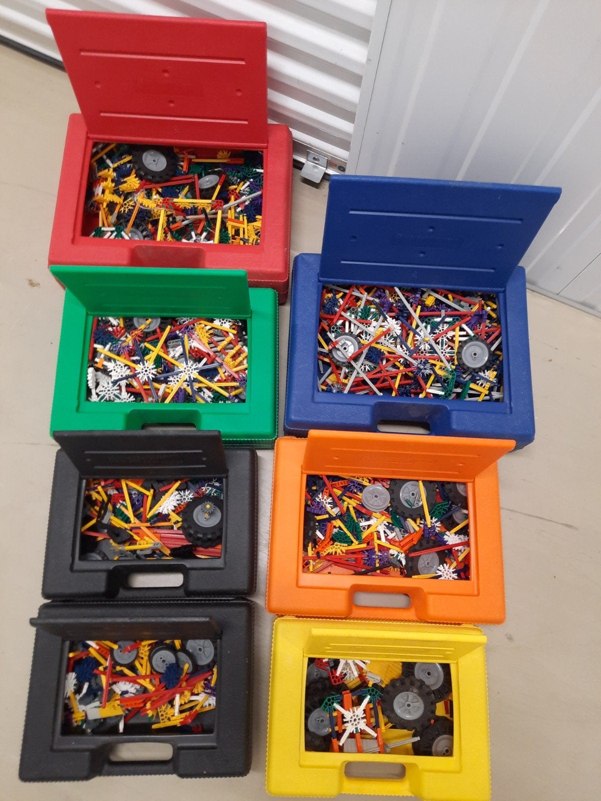 Enorme KNEX verzameling: 16 kg in 7 originele KNEX kisten, Ophalen, Gebruikt, K'nex