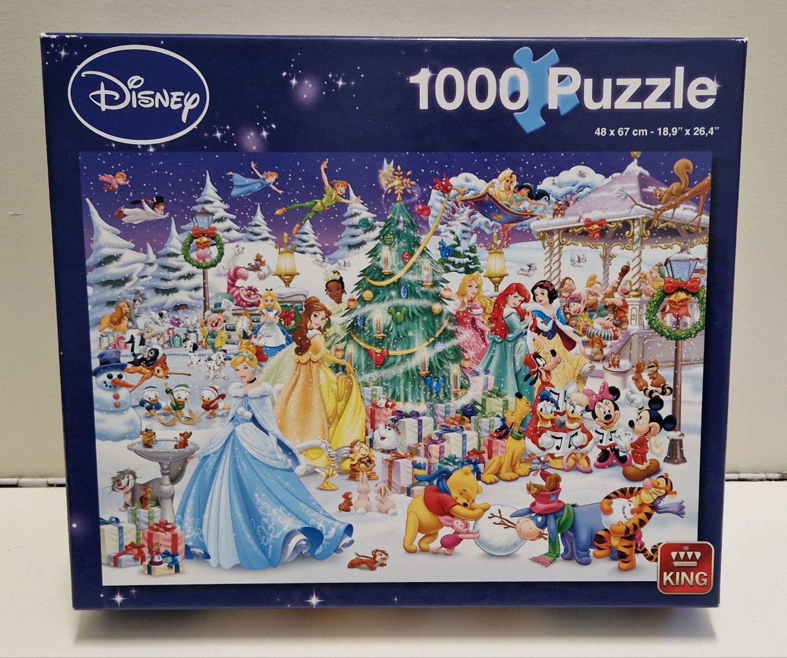 Disney kerstpuzzel 1000 stukjes, Ophalen of Verzenden, 500 t/m 1500 stukjes, Gebruikt, Legpuzzel