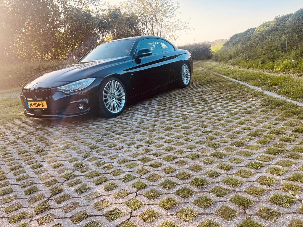 BMW 4-Serie 435IA 3.0 Cabrio 2015 Zwart, Auto's, Achterwielaandrijving, Euro 6, 4-Serie, Cabriolet