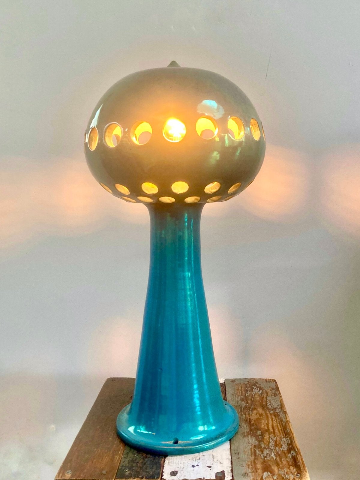 Mobach tafellamp mushroom space age, Ophalen, Zo goed als nieuw