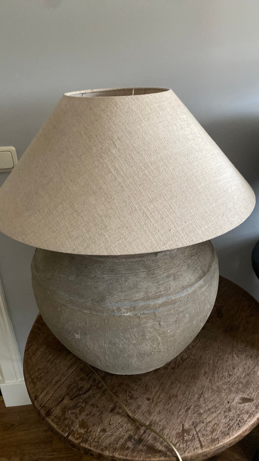 Unieke Kruiklamp - Landelijke Stijl, Overige merken, Grijs, E27 (groot), Zo goed als nieuw