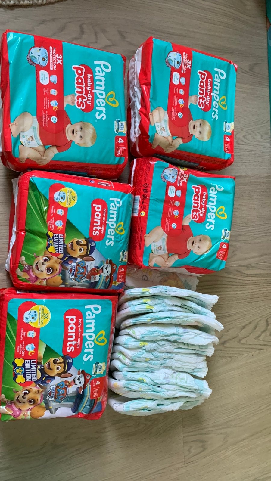 Pampers Baby-Dry Pants en Paw Patrol luiers - Maat 4, Ophalen, Nieuw