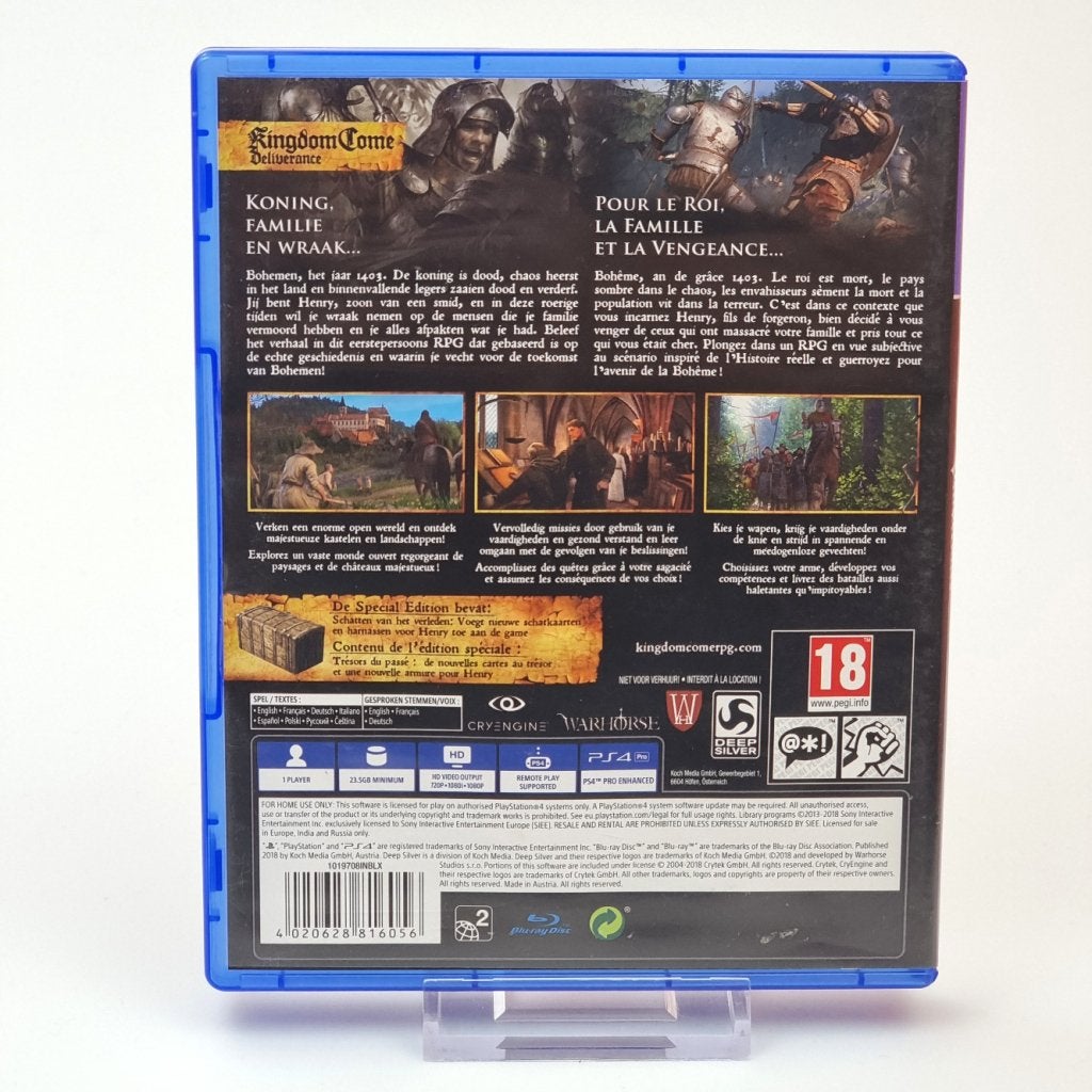 Playstation 4 Game: Kingdom Come Deliverance, Sony, Zo goed als nieuw, Support@sony.com, 1-7-1 Konan, Minato-ku
Tokyo 108-0075
Japan