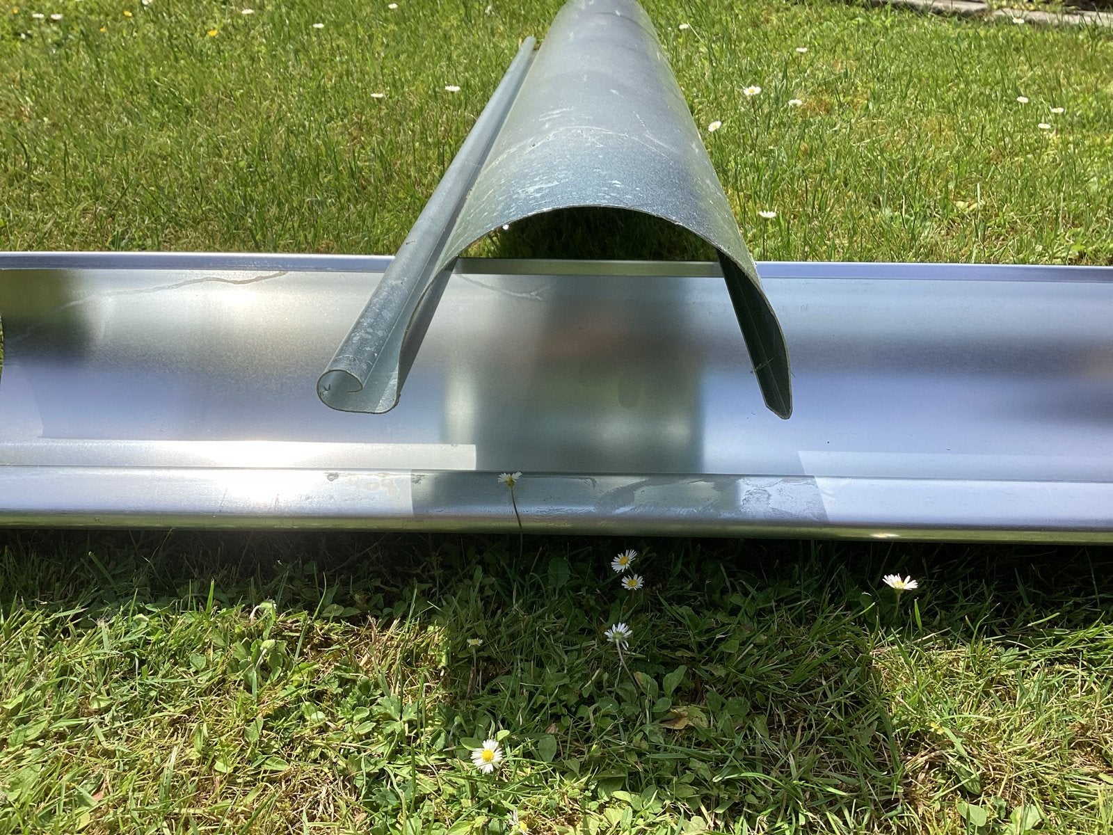 Zinken mastgoot M37, 2 stuks 130 cm, Ophalen, Nieuw, Zink, Minder dan 2 meter