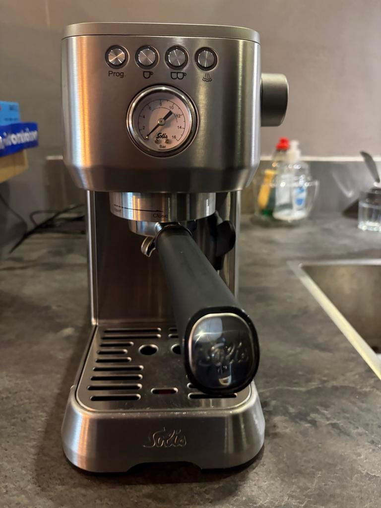 Solis Barista Perfetta koffiemachine - Werkt perfect, Stoompijpje, Espresso apparaat, Gemalen koffie, Ophalen of Verzenden