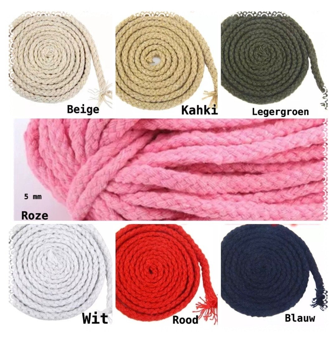 Koord 5 mm €0,60 per meter, Hobby en Vrije tijd, Scrapbooking, Ophalen of Verzenden, Nieuw