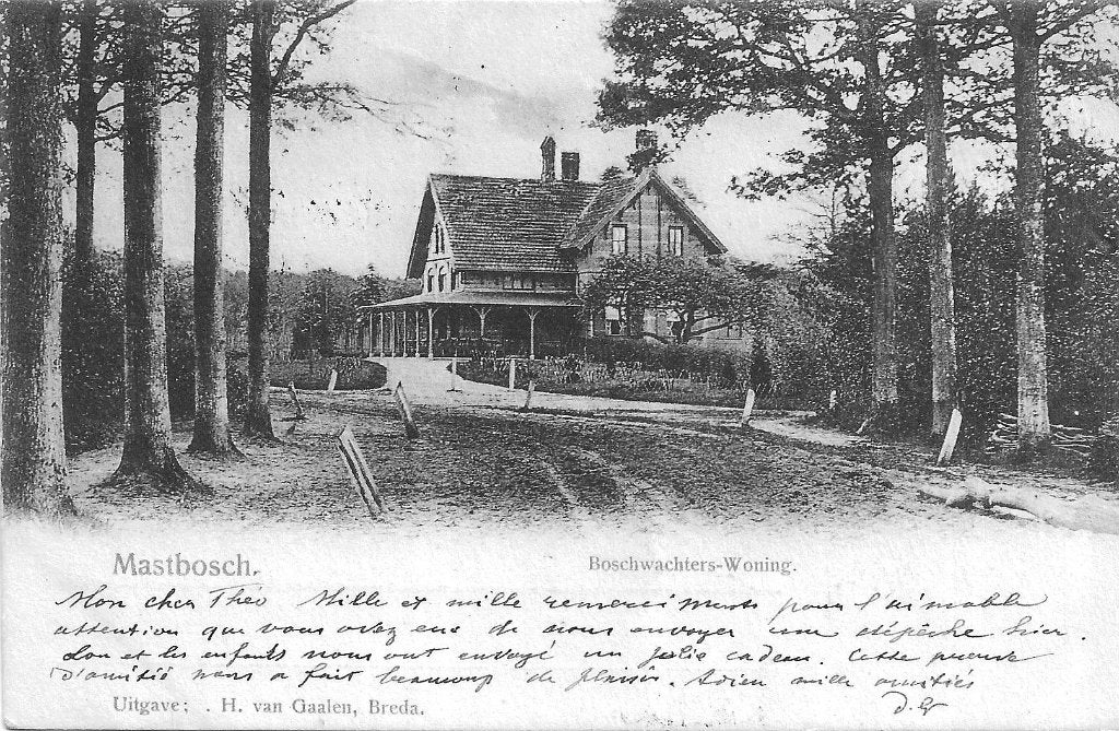 AK Breda - Mastbosch, Boschwachters-Woning., Verzenden, Voor 1920, Gelopen, Noord-Brabant