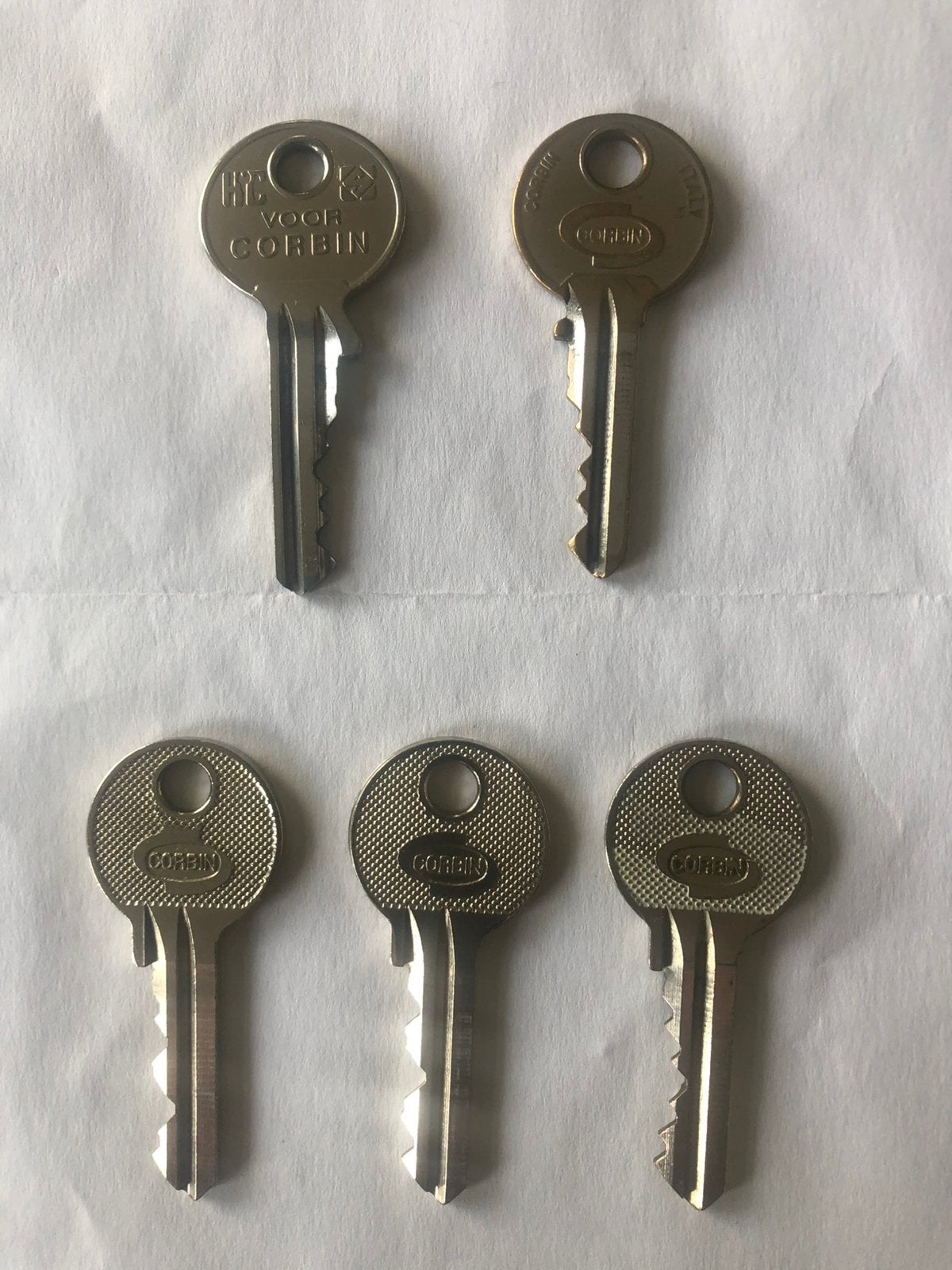 Sleutels van Corbin als nieuw 5 stuks, Ophalen of Verzenden, Zo goed als nieuw