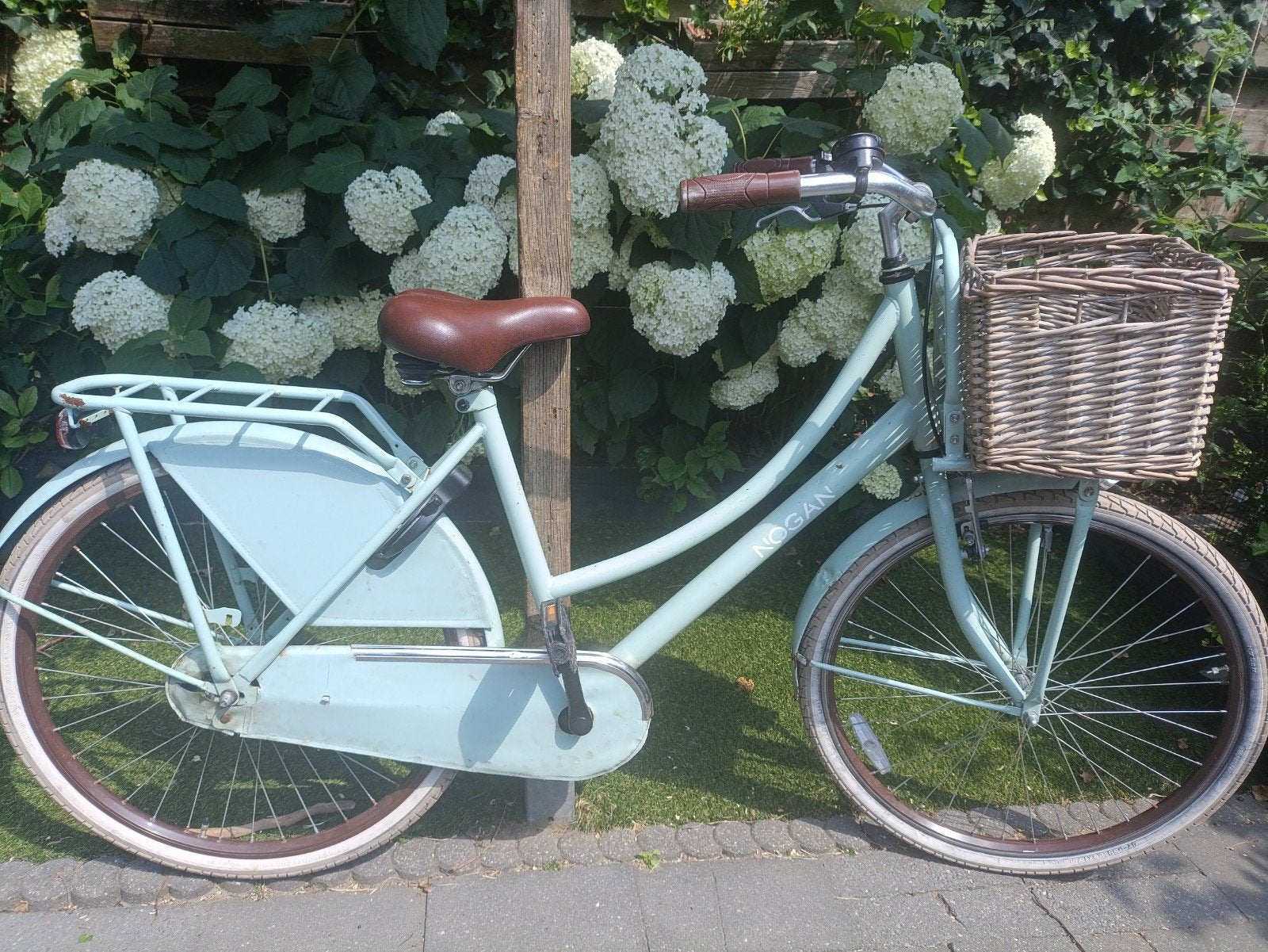 Transportfiets 26 inch mintgroen, Fietsen en Brommers, Fietsen | Meisjes, Terugtraprem, Gebruikt, Handrem, Nogan